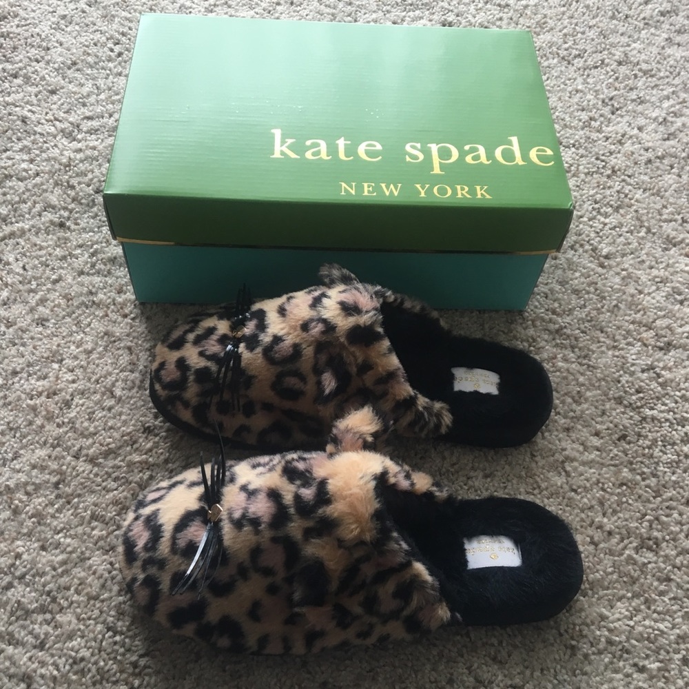 Kate Spade Leopard Print Slippers